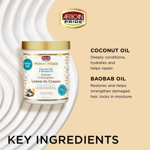 Image of Coconut Oil & Baobab Oil Leave-In Cream, 18oz Position 5