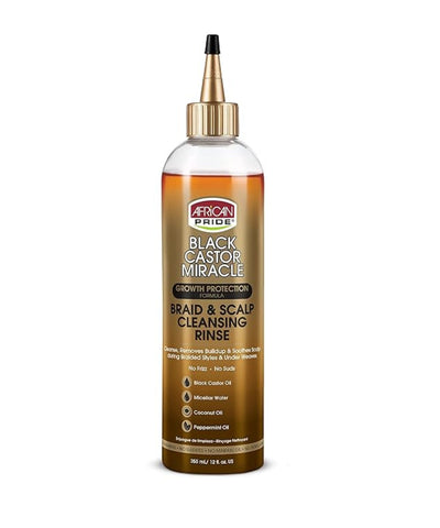 Image of African Pride Black Castor Miracle Braid & Scalp Cleansing Rinse 12 oz Position 1