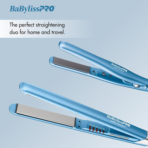Image of BaBylissPRO Nano Titanium 1" & 3/4" Ultra-Sleek Flat Iron Value Set (BNTPP93) Position 3