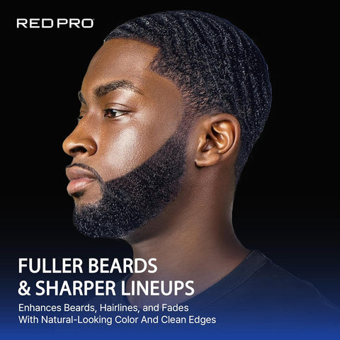 Image of Red PRO GROOMANE Semi-Permanent Beard & Lineup Premixed Airbrush Enhancement (70ml/2.3oz) Position 2