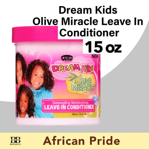 Image of African Pride Dream Kids Olive Miracle Leave In Conditioner, 15 Oz Position 2