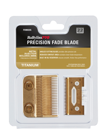 Image of BaBylissPRO Gold Titanium MIM Precision Fade Clipper Blade #FX8022G Position 4