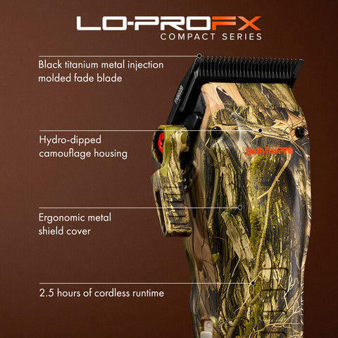 Image of BaBylissPRO Limited Edition Camo Lo-PRO FX Compact Clipper (FX82CAM) Position 6