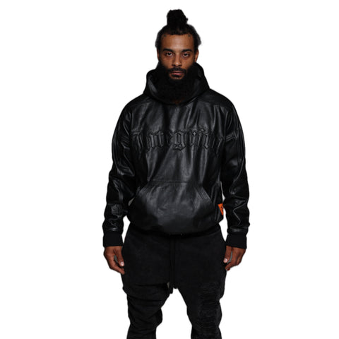 Image of ARTICLE I LEATHER ANORAK Position 5