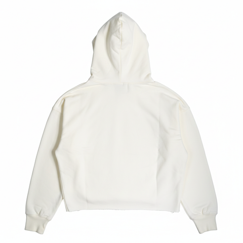 Image of ARTICLE I CROPPED HOODIE -- OFF WHITE Position 2