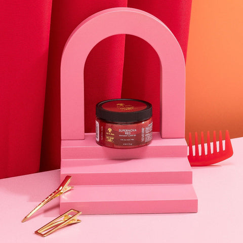 Image of Curl Color Glitter Supernova Red Position 1