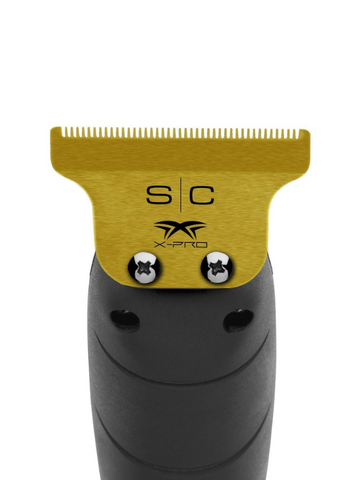 Image of StyleCraft Fixed Gold Titanium Classic X-Pro Trimmer Blade w/ Black Diamond DLC The One Cutter Set Position 2