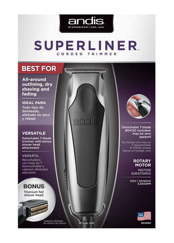 Image of Andis Superliner T-Blade Trimmer (with Bonus Shaver Head!)