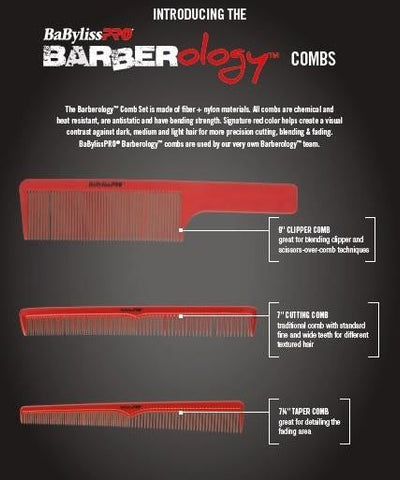 Image of Babyliss Comb Set (Barberology™ Comb Set)