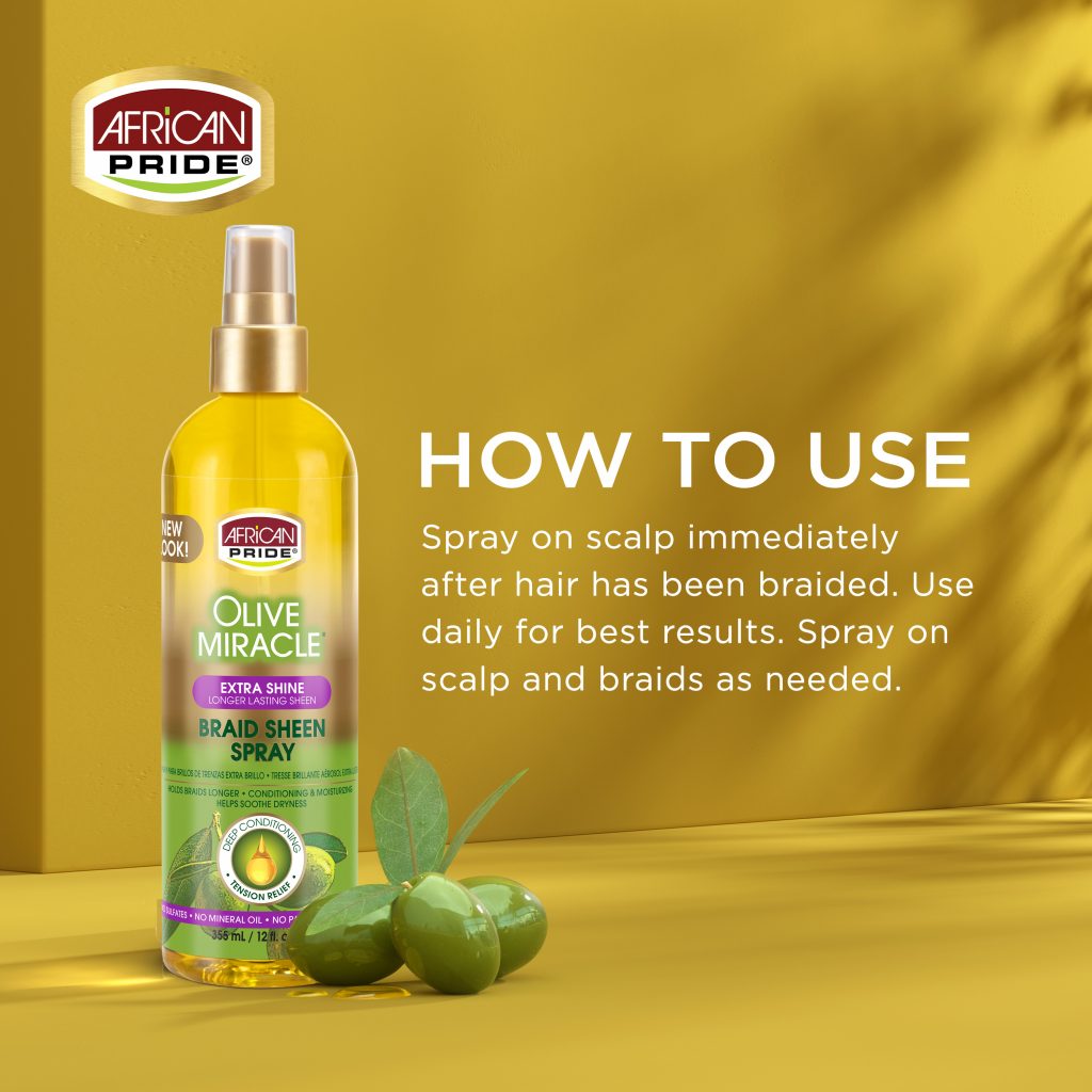Extra Shine Braid Sheen Spray Position 3