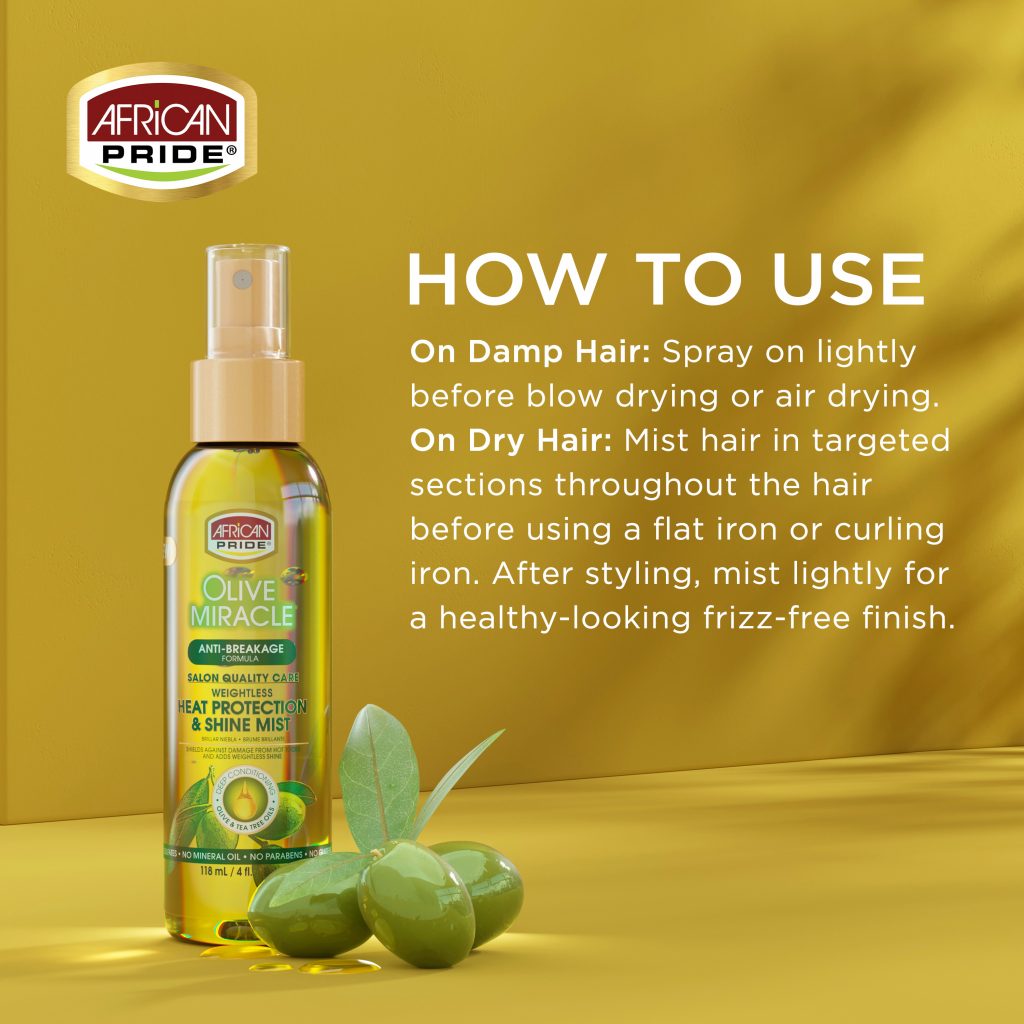 Heat Protection & Shine Mist Position 3