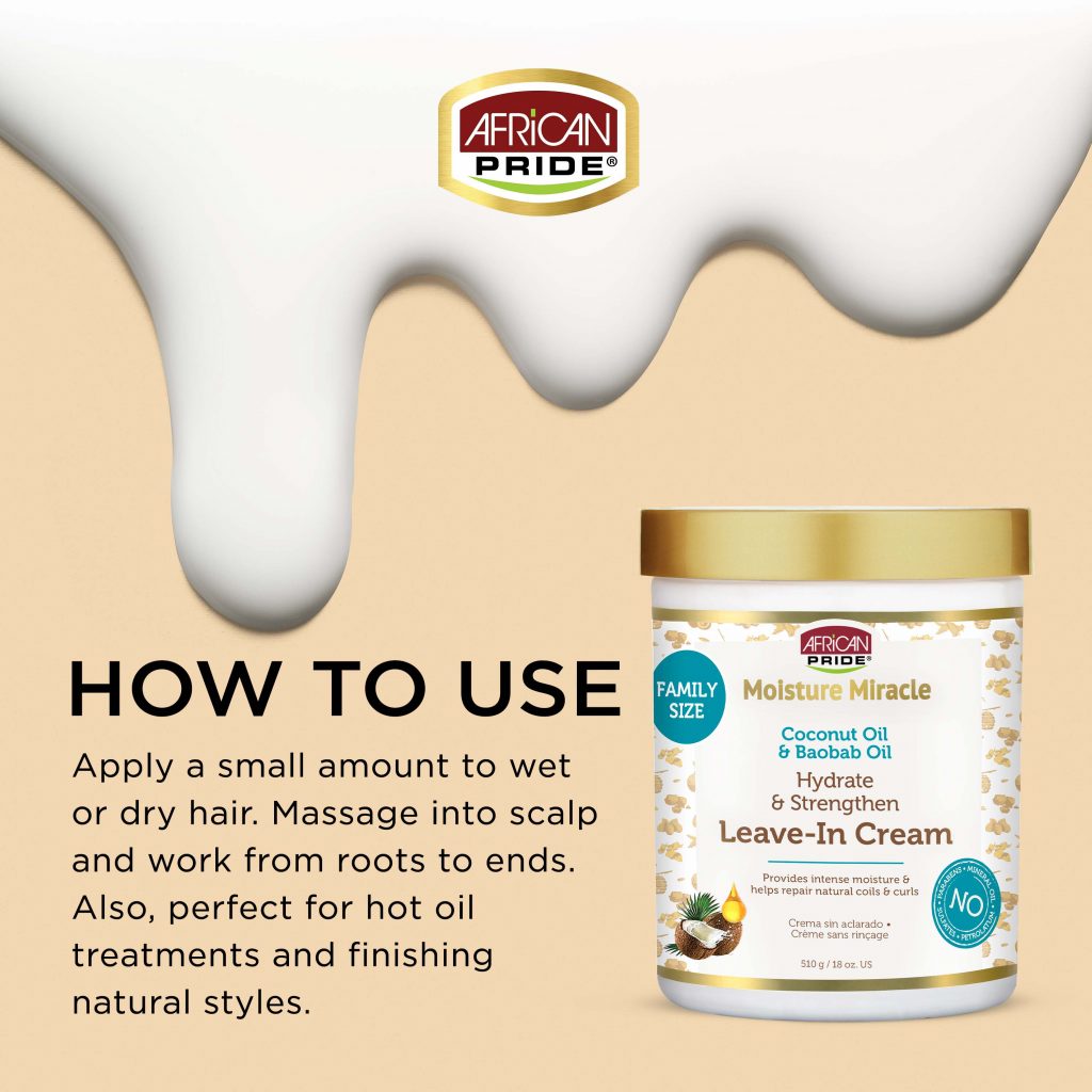 Coconut Oil & Baobab Oil Leave-In Cream, 18oz Position 4