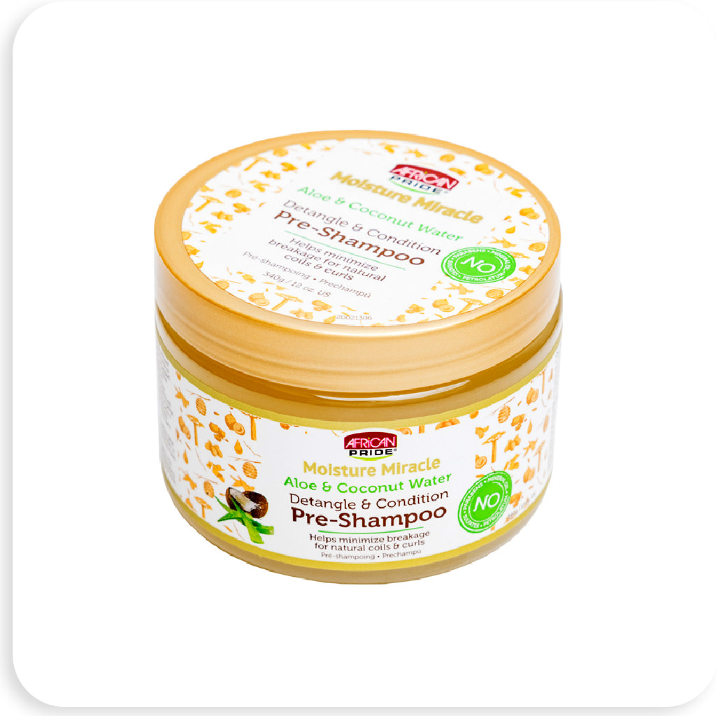 African Pride Moisture Miracle Aloe & Coconut Water Pre-Shampoo 12 oz Position 1