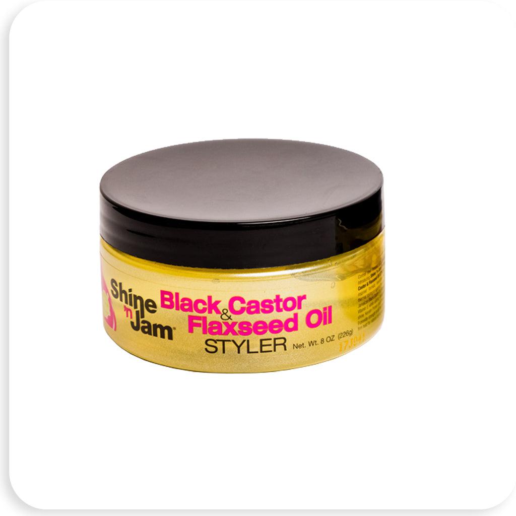 Ampro Shine 'n Jam Black Castor Flaxseed Oil Styler 8 oz Position 1