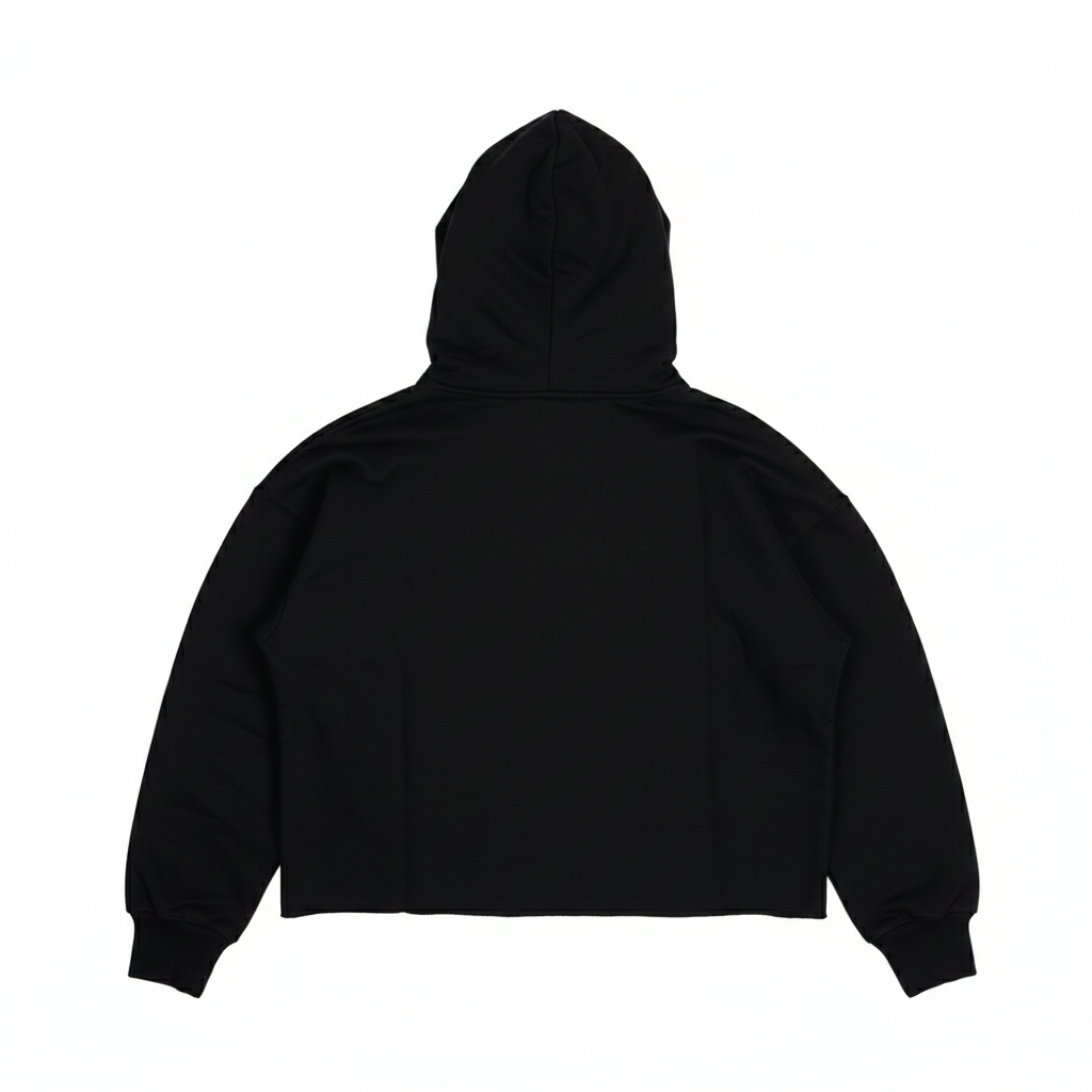 ARTICLE I CROPPED HOODIE -- BLACK Position 2
