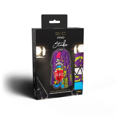 Image of StyleCraft Studio Professional Extra-Long Kick Covers Cape - Purple Radioactive (SC350B) Position 5