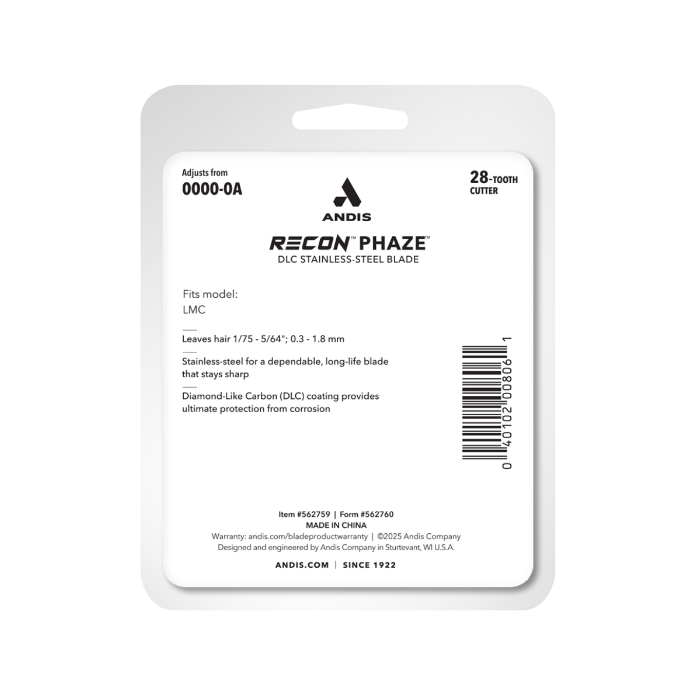 Andis Replacement Blade For Recon Clipper | 562759 Position 3