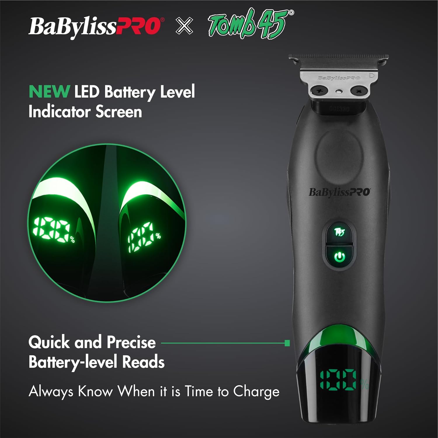 BaBylissPRO x Tomb45 Wireless-Charging Clipper & Trimmer Value Set (FXT45PPK) Position 5