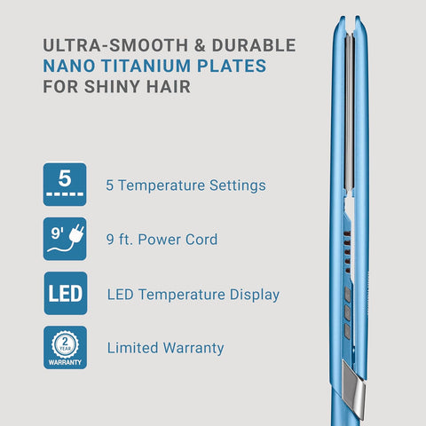 Image of BaBylissPRO Nano Titanium 1" & 3/4" Ultra-Sleek Flat Iron Value Set (BNTPP93) Position 5