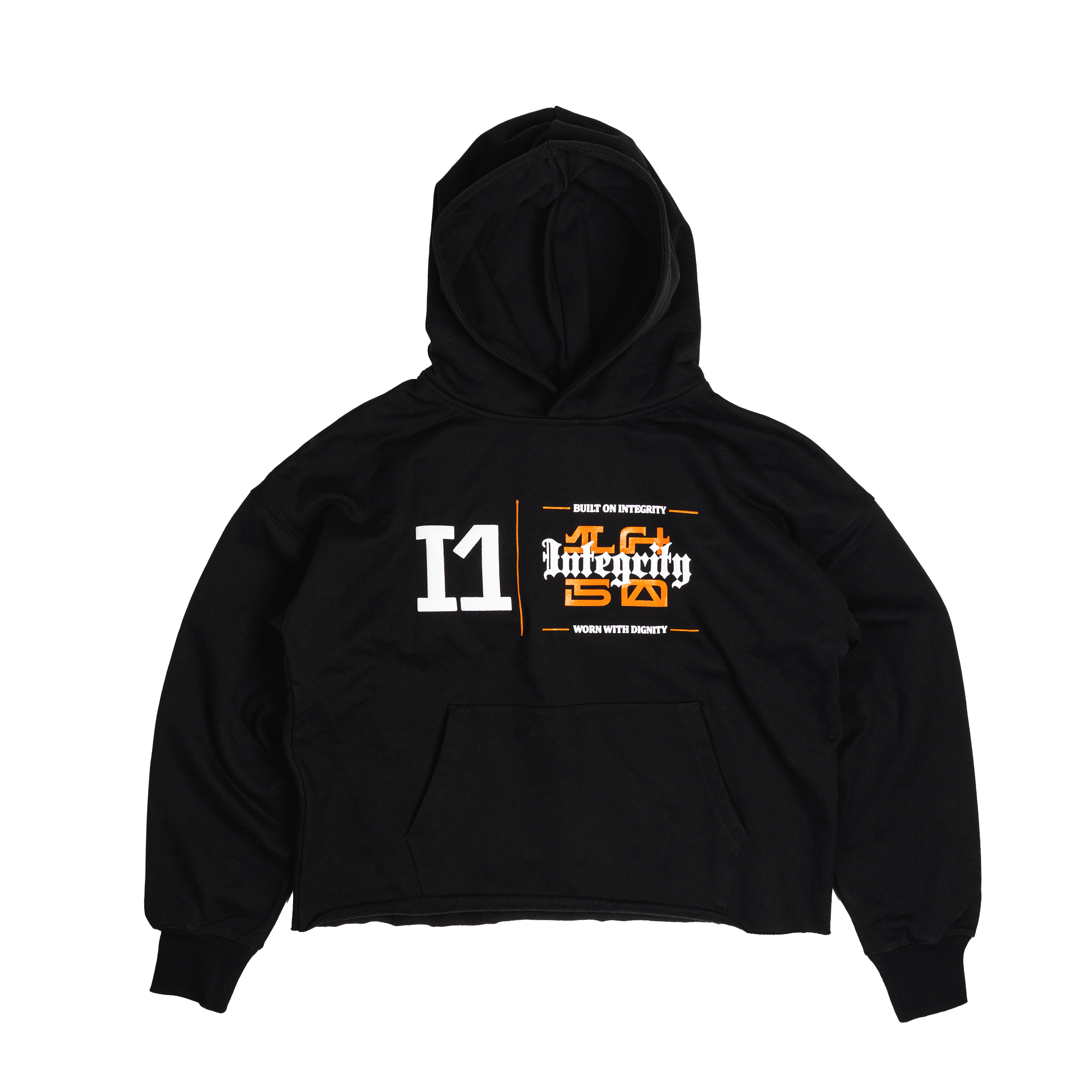ARTICLE I CROPPED HOODIE -- BLACK Position 1