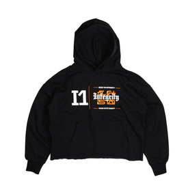 ARTICLE I CROPPED HOODIE -- BLACK Position 1