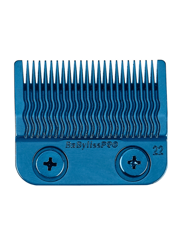 BaBylissPRO MIM Ultra-Thin Blue Clipper Blade #FX8022BL Position 1