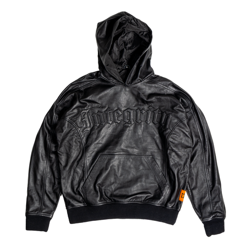 Image of ARTICLE I LEATHER ANORAK Position 1