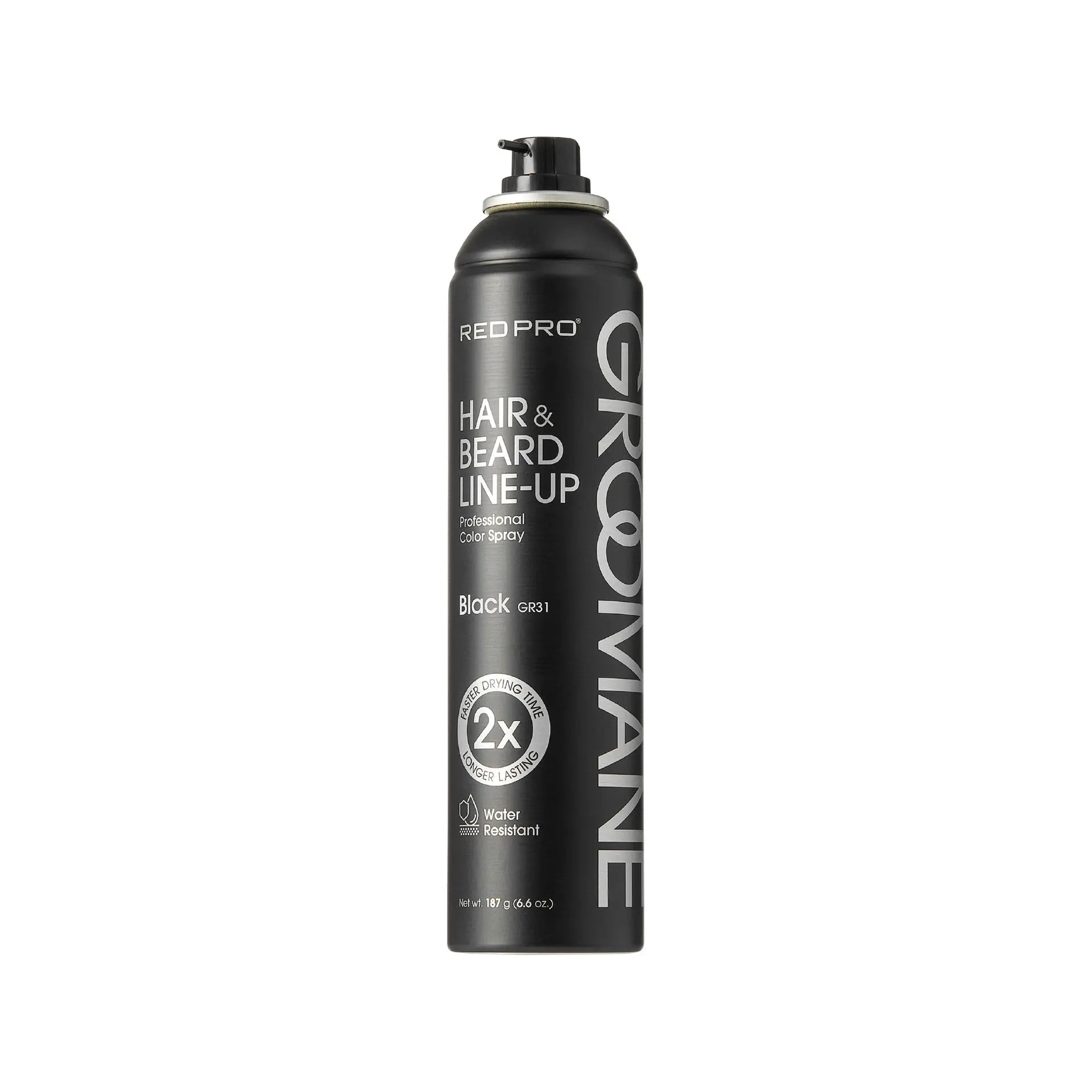 Red PRO GROOMANE Waterproof & Fade-Resistant Temporary Lineup Color Spray (187g/6.6oz) Position 2