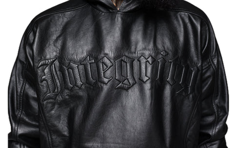 Image of ARTICLE I LEATHER ANORAK Position 4