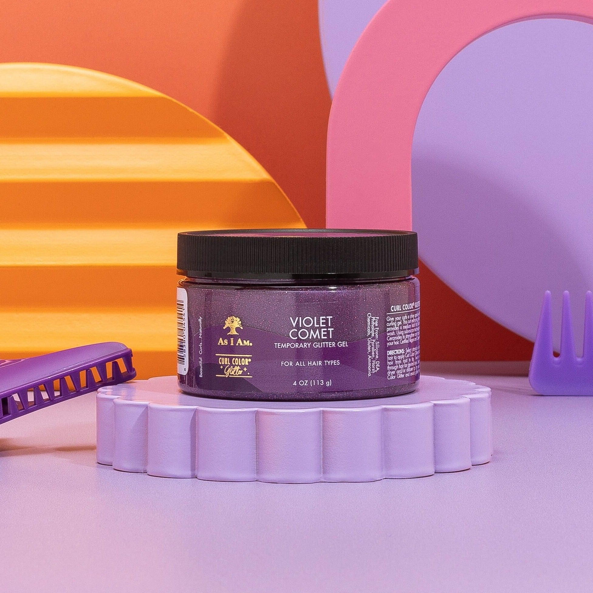 Curl Color Glitter Violet Comet Position 1
