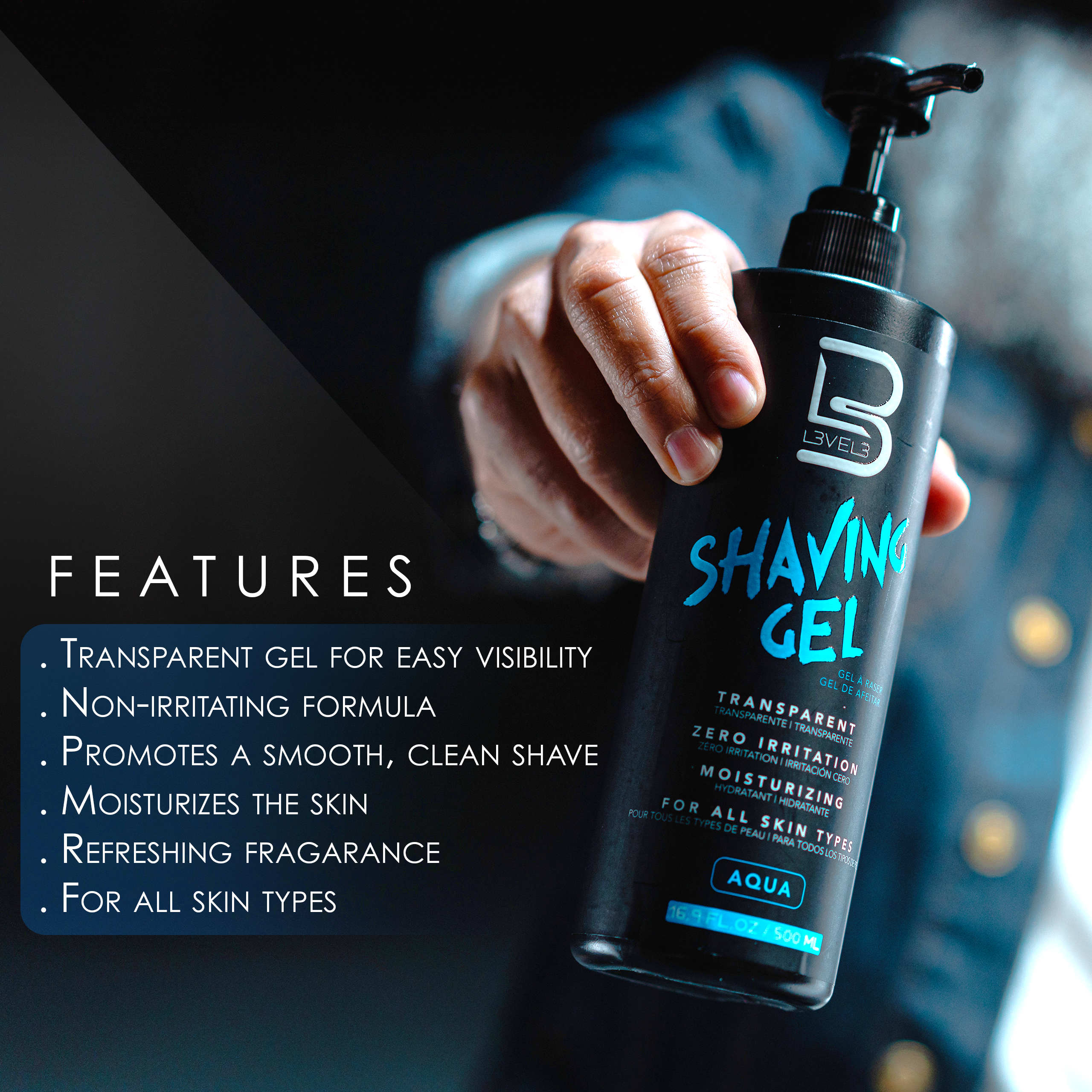 Transparent Shaving Gel Position 2