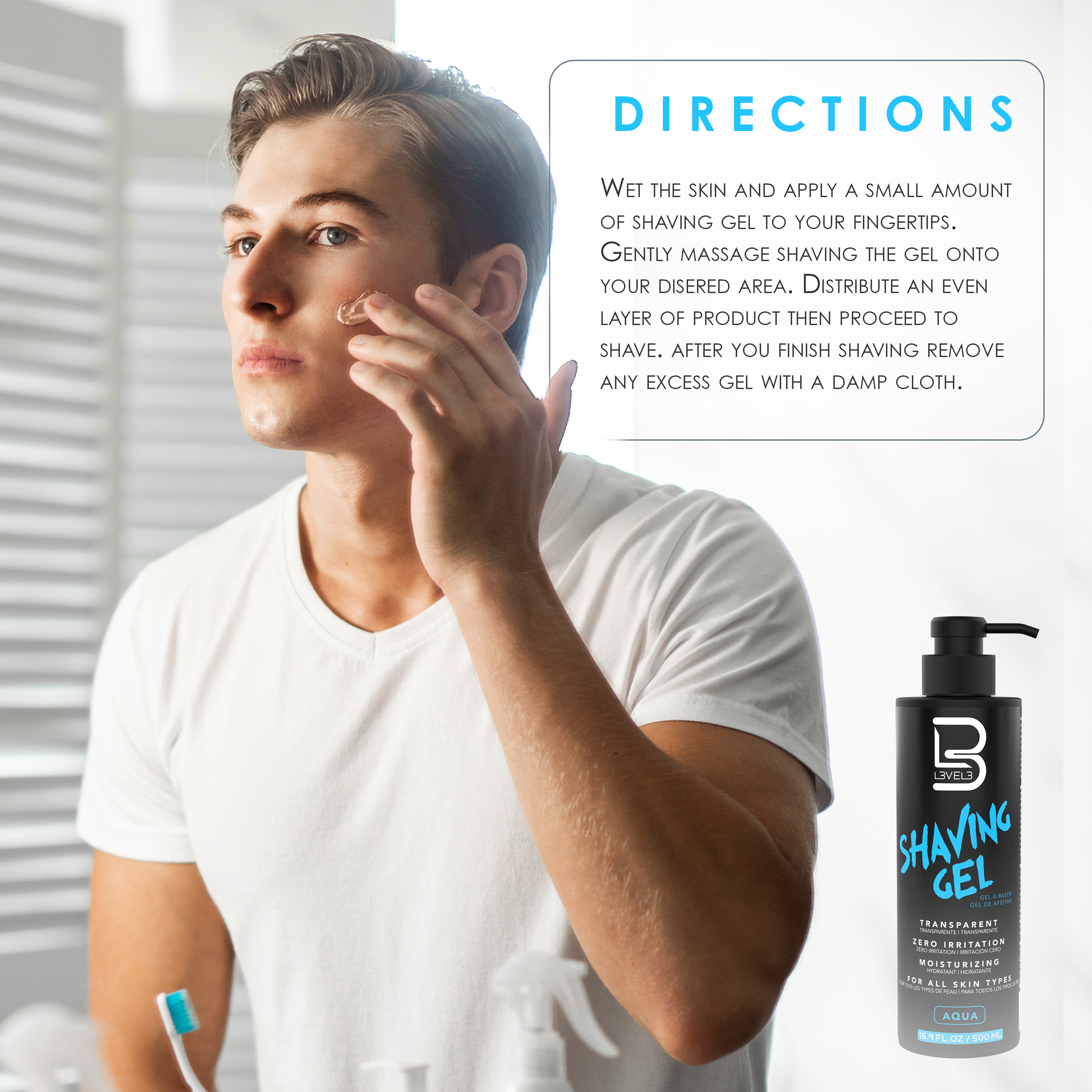 Transparent Shaving Gel Position 4