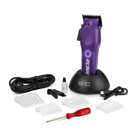 Image of StyleCraft Reign EON Digital Brushless Motor Cordless Clipper - Purple (SC620P) Position 12