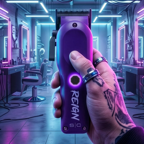 Image of StyleCraft Reign EON Digital Brushless Motor Cordless Clipper - Purple (SC620P) Position 16