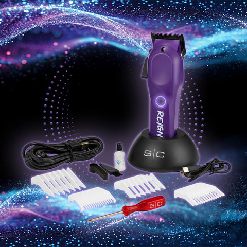 Image of StyleCraft Reign EON Digital Brushless Motor Cordless Clipper - Purple (SC620P) Position 19