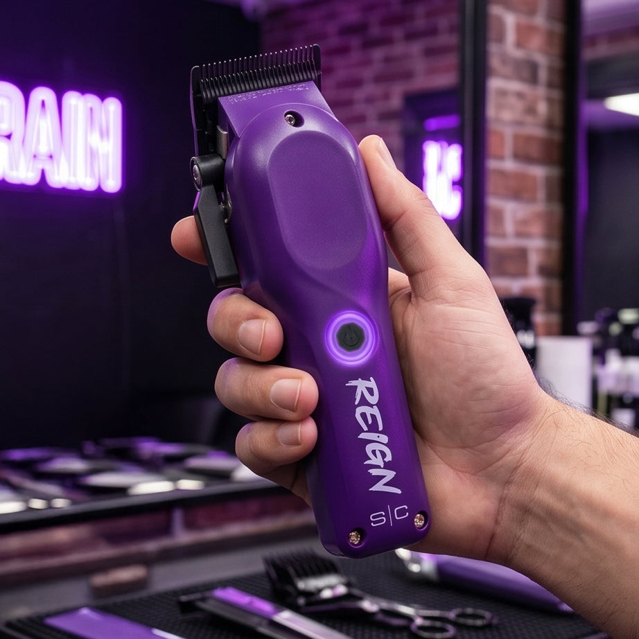 StyleCraft Reign EON Digital Brushless Motor Cordless Clipper - Purple (SC620P) Position 15