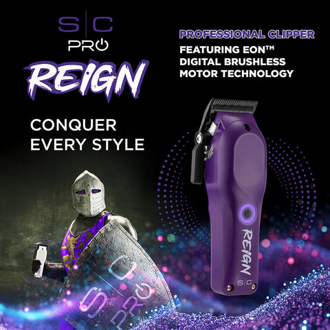 Image of StyleCraft Reign EON Digital Brushless Motor Cordless Clipper - Purple (SC620P) Position 20