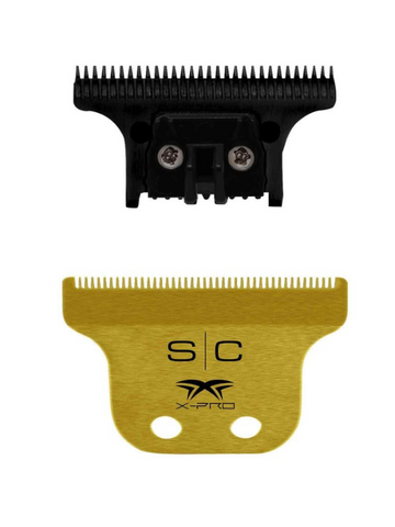 Image of StyleCraft Fixed Gold Titanium Classic X-Pro Trimmer Blade w/ Black Diamond DLC The One Cutter Set Position 1