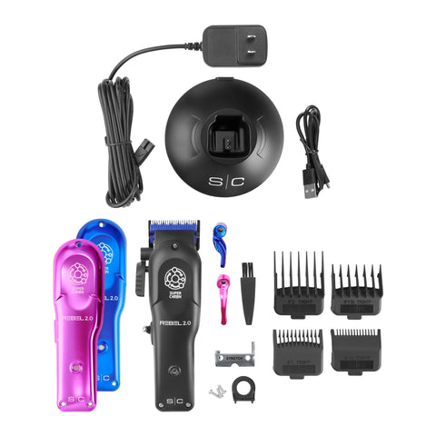 Image of StyleCraft Rebel 2.0 Professional Cordless Hair Clipper w/ Super C4RBN Motor (SC601M) Position 30