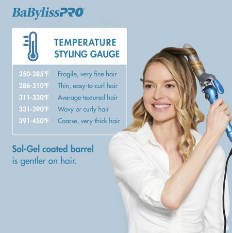Image of BaBylissPRO Limited Edition Nano Titanium 1.25" Spring Curling Iron & 1" Ultra-Thin Flat Iron Value Set (BNTPP95) Position 4