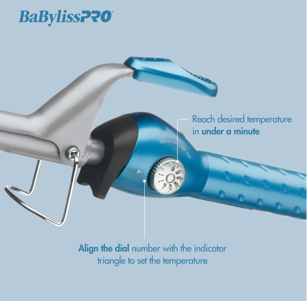 BaBylissPRO Limited Edition Nano Titanium 1.25" Spring Curling Iron & 1" Ultra-Thin Flat Iron Value Set (BNTPP95) Position 5