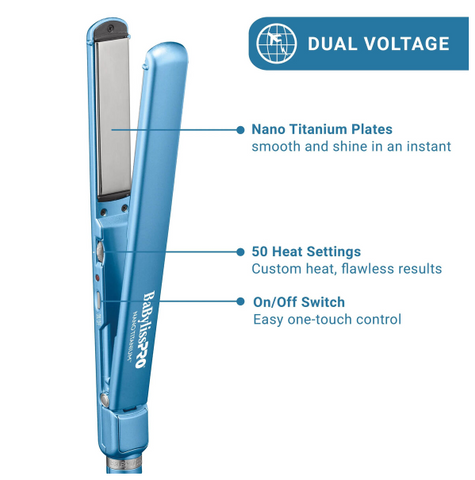 Image of BaBylissPRO Limited Edition Nano Titanium 1.25" Spring Curling Iron & 1" Ultra-Thin Flat Iron Value Set (BNTPP95) Position 7
