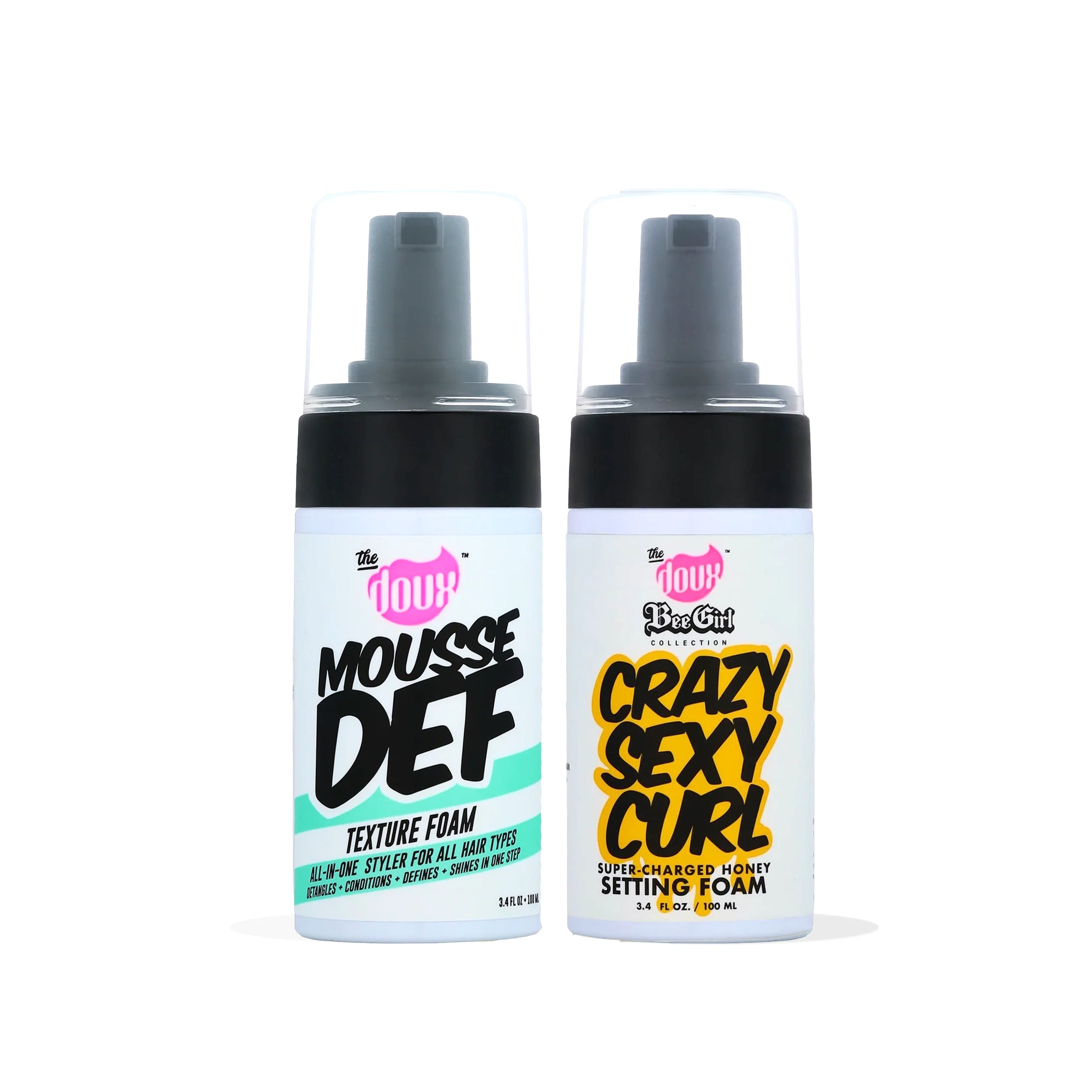 2 Pack Travel Bundle - MOUSSE DEF & CRAZYSEXYCURL™ Texture Foams 3.4 oz Position 1