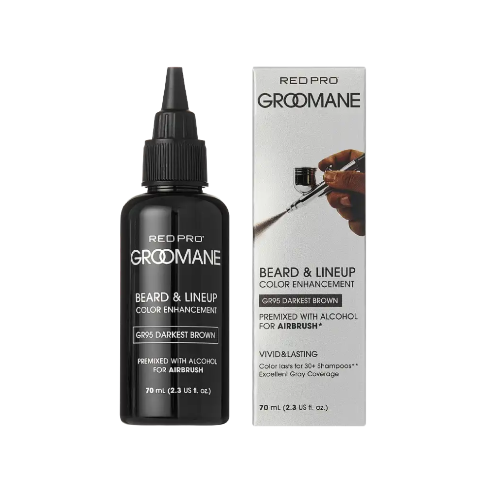 Red PRO GROOMANE Semi-Permanent Beard & Lineup Premixed Airbrush Enhancement (70ml/2.3oz) Position 7