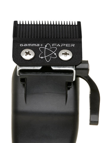 Image of Gamma+ Replacement Fixed DLC Faper Clipper Blade with Moving Slim Tooth Cutter Position 2