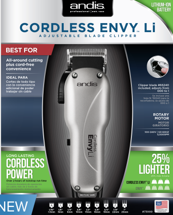 Andis Cordless Clipper Envy Li