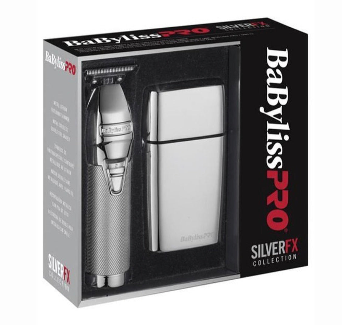 Babyliss Silver FX Trimmer and Shaver Bundle