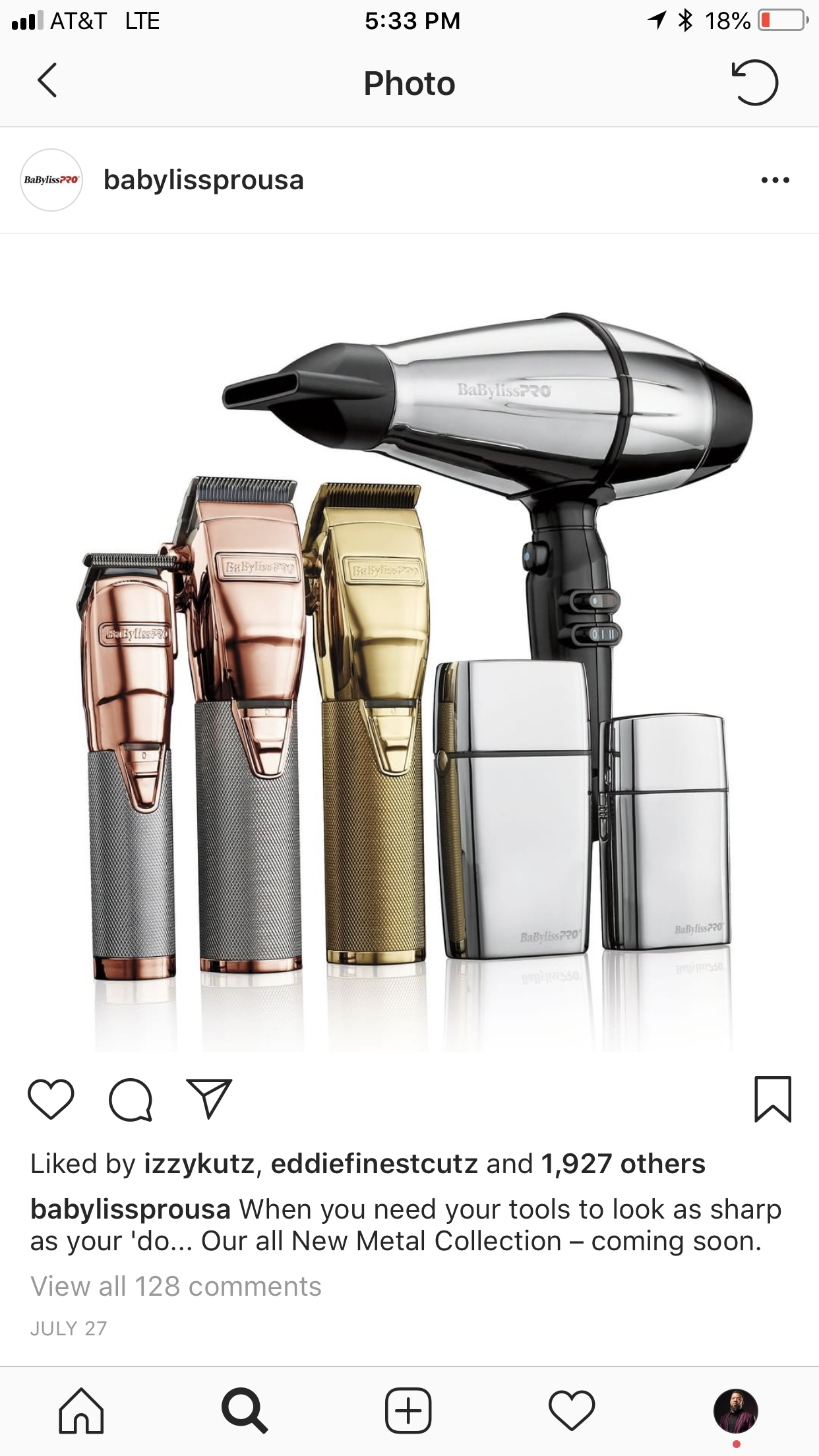 Babyliss Rose Gold FX 870RG