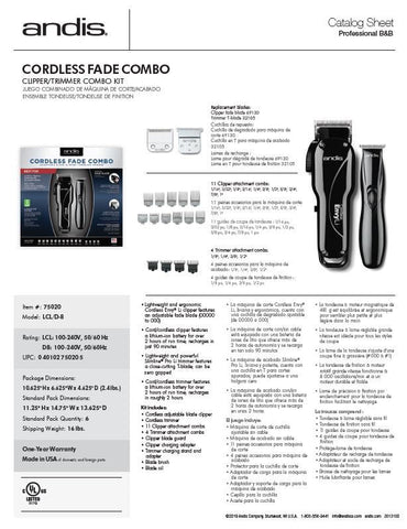 Image of Andis Cordless Fade Combo (Envy LI +Slimline)
