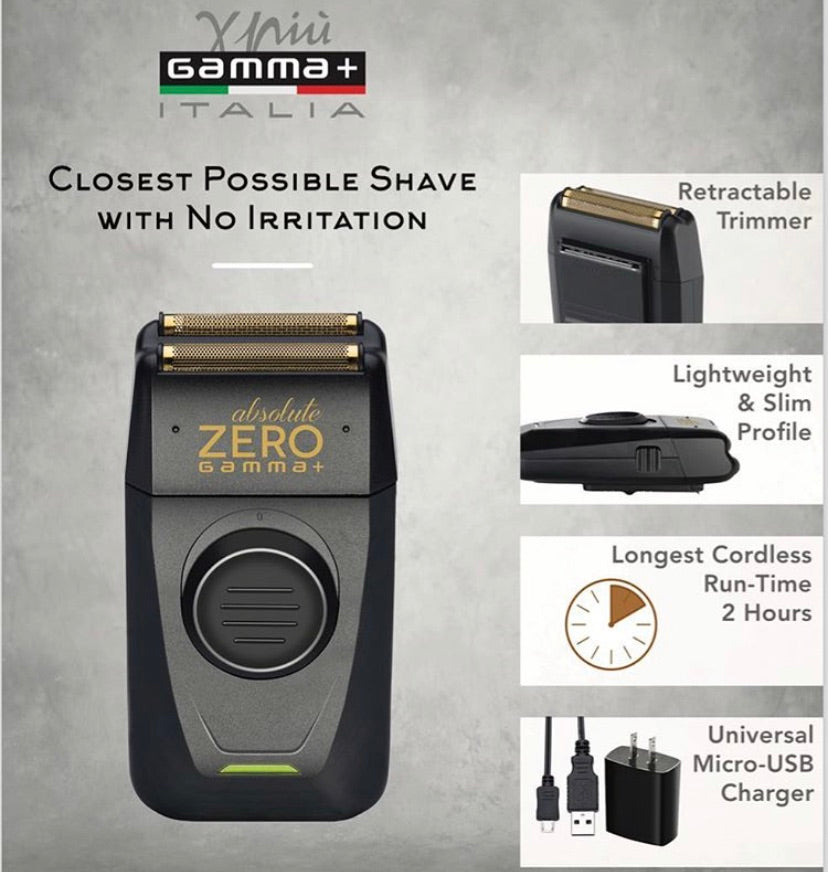 Gamma + Absolute Zero Cordless Foil Shaver